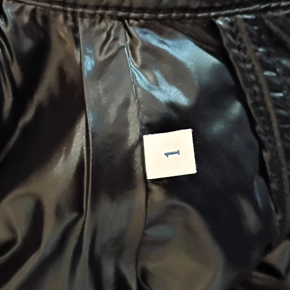 Authentic Moncler Shiny Trench Coat with Logo Sleeve size 1 UPDATED - Picture 5 of 17